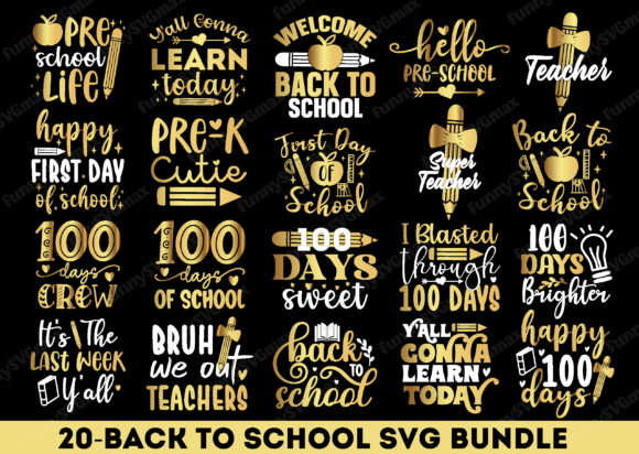 20-Back to School SVG Bundle, School SVG: Creative Fuel for Teachers, Crafters, and Small Business Owners
