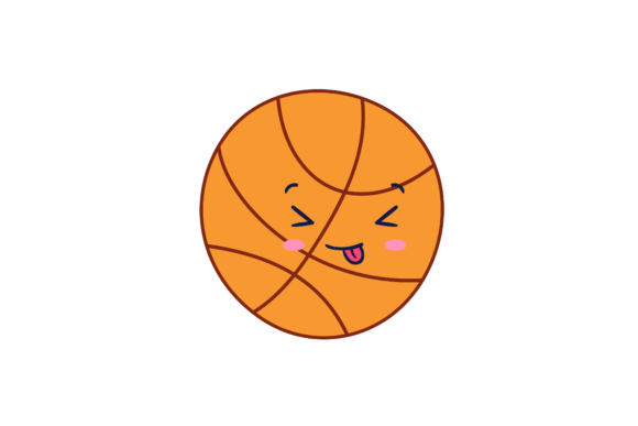 Back to School Basketball Kawai Icon: A Versatile Design Asset for Educators, Coaches & Creators
