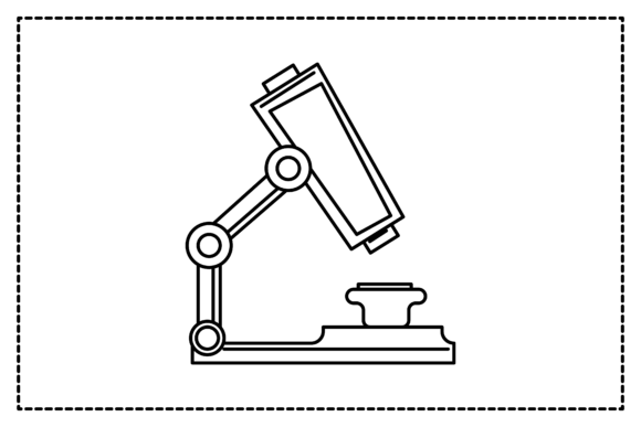 Back to School Microscope Outline Icon