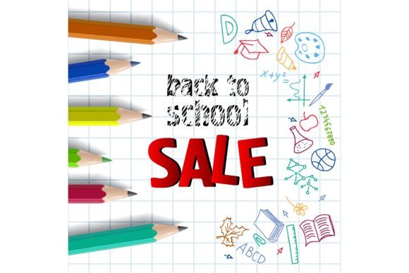 Back to School, Sale Lettering with Colo: Fresh, Friendly, and Functionally Smart Design