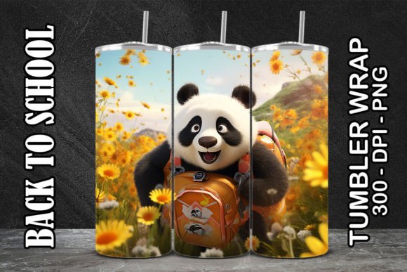 Panda Back to School Tumbler 3
